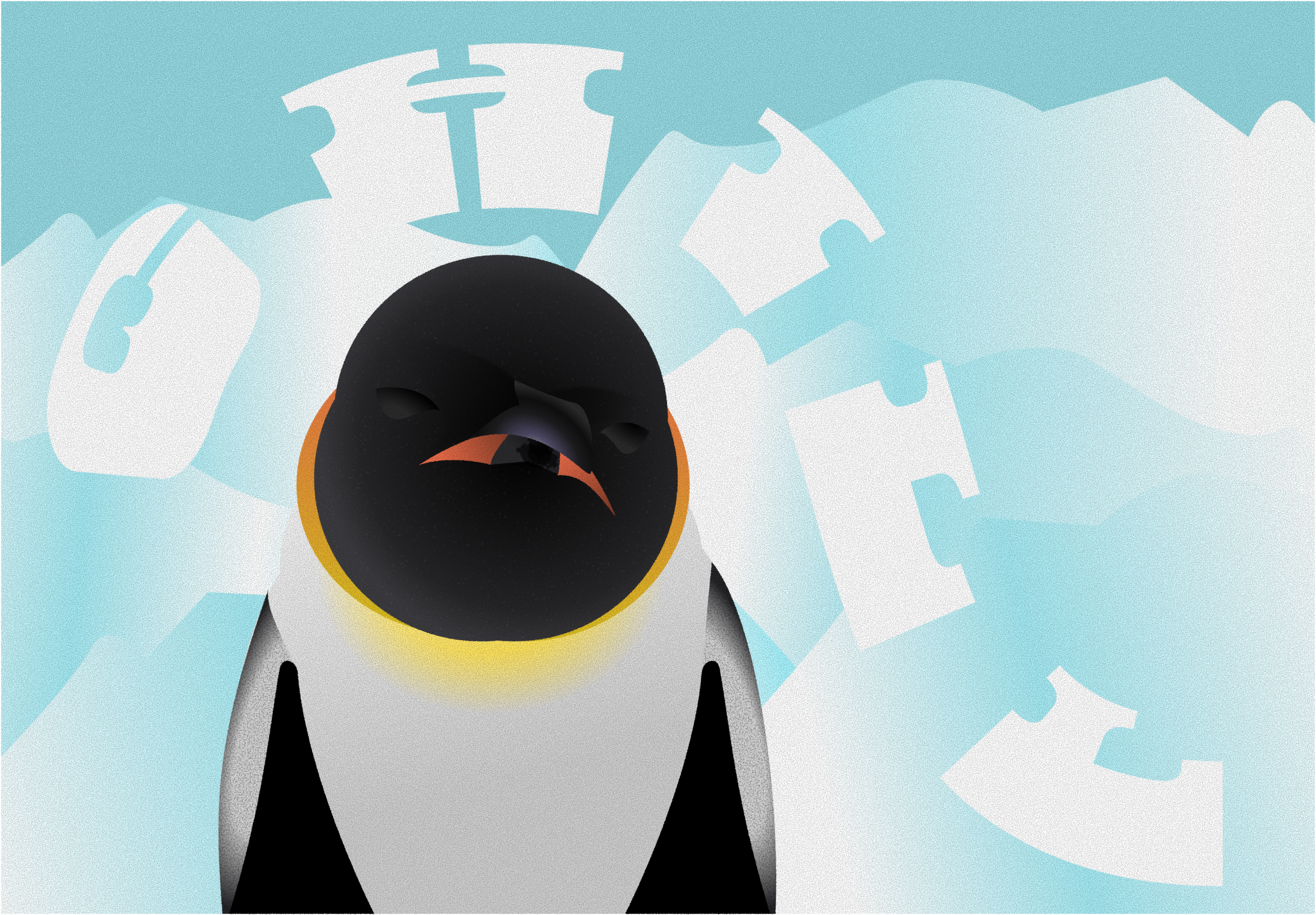 Logo on colored background