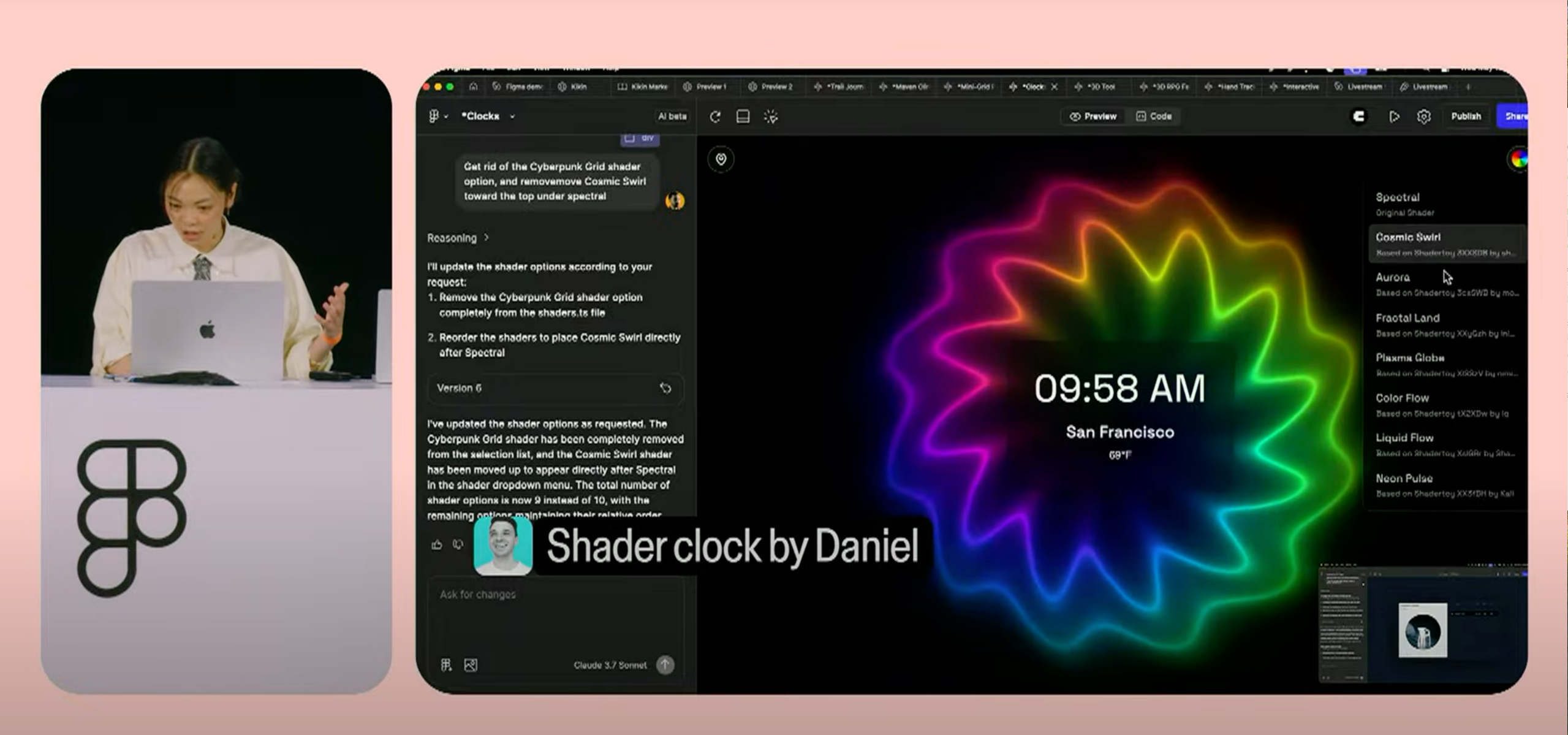 Logo on colored background