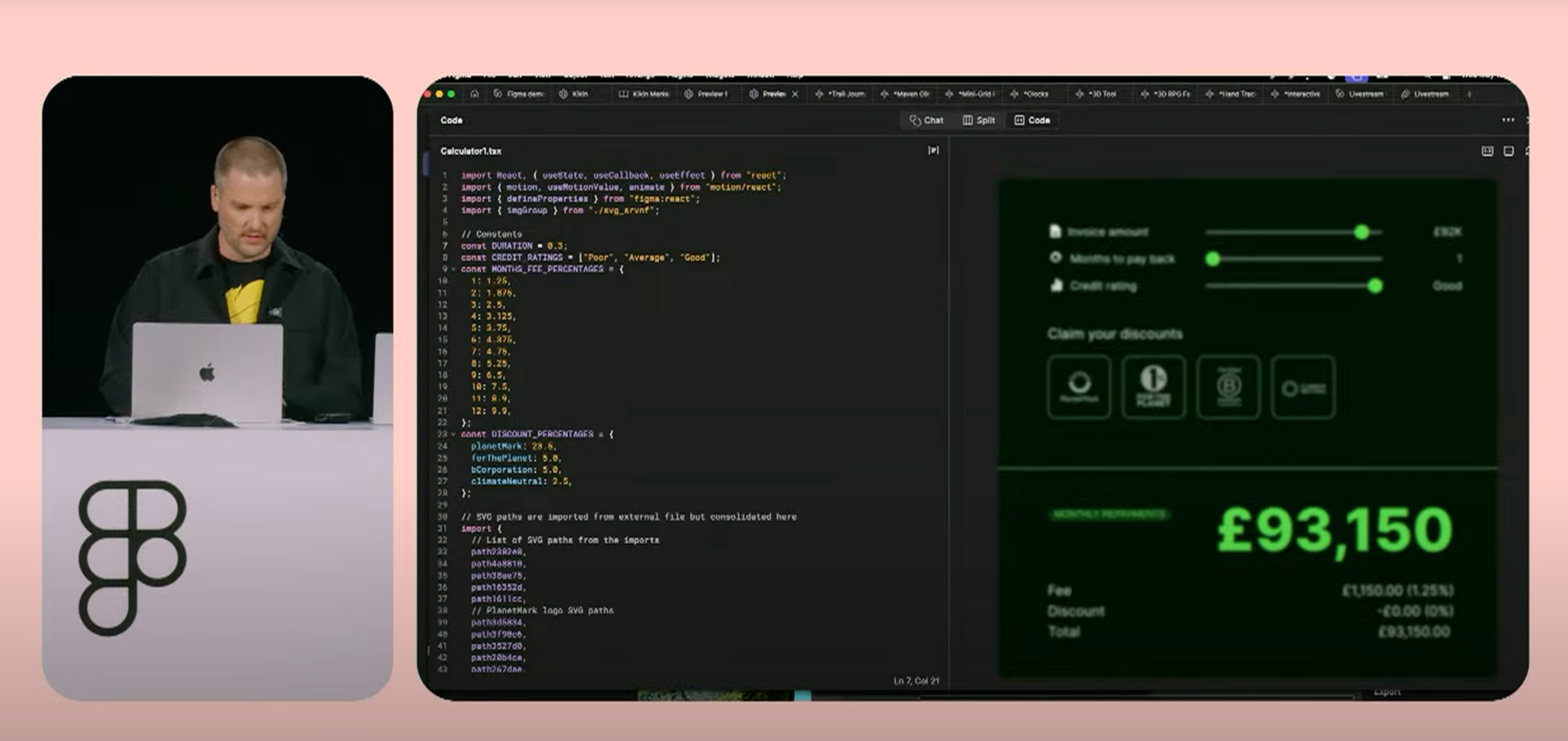 Logo on colored background