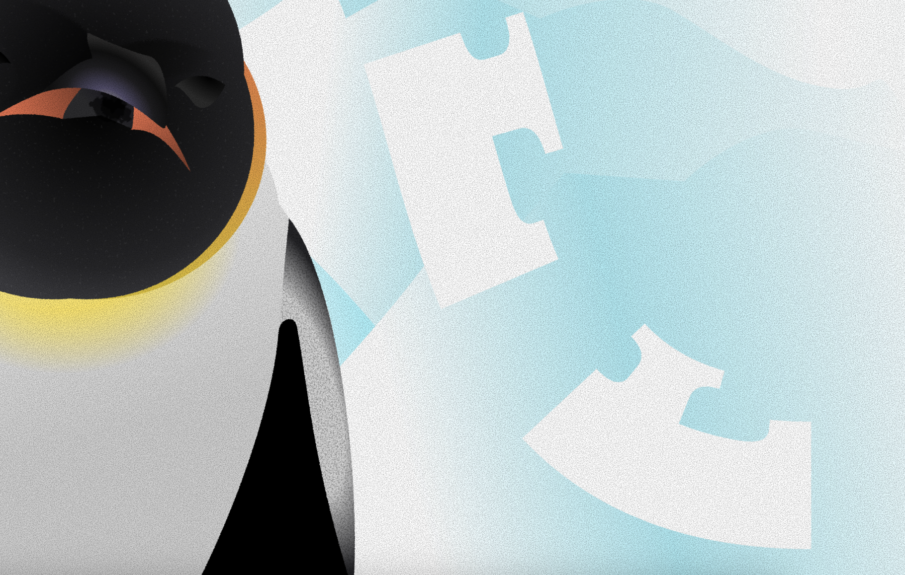 Logo on colored background